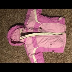 Gently worn kids winter/ski coat w compass detail